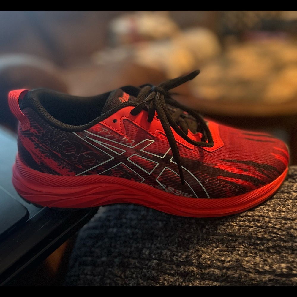 Asics red and black.  Like new